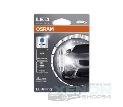 Светодиодная лампа C5W 36mm Osram Standart Blue - 6436BL-01B