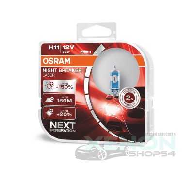 Галогеновые лампы Osram Night Breaker Laser H11 64211NL-HCB
