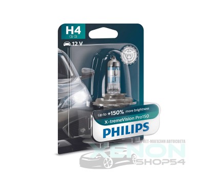 Галогеновая лампа Philips X-tremeVision Pro H4 +150% - 12342XVPS2