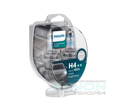 Галогеновые лампы Philips X-tremeVision Pro H4 +150% - 12342XVPS2