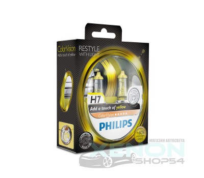Галогеновые лампы Philips H7 ColorVision (желтый) - 12972CVPYS2