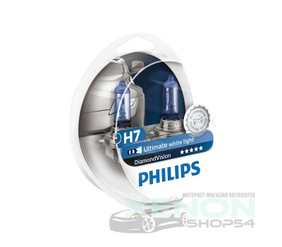 Галогеновые лампы Philips H7 Diamond Vision - 12972DVS2
