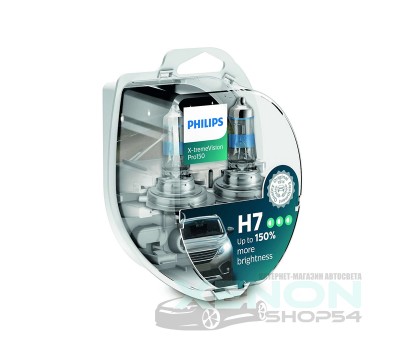 Галогеновые лампы Philips X-tremeVision Pro H7 +150% - 12972XVPS2