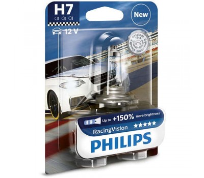 Галогеновые лампы Philips H7 RacingVision +150% - 12972RVB1