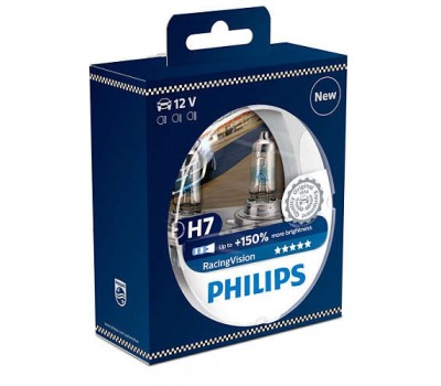 Галогеновые лампы Philips H7 RacingVision +150% - 12972RVS2
