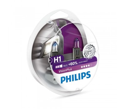 Галогеновые лампы Philips H1 Vision Plus +60% - 12258VPS2