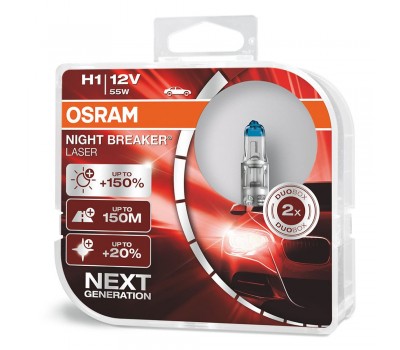 Галогеновые лампы Osram H1 Night Breaker Laser - 64150NL-HCB