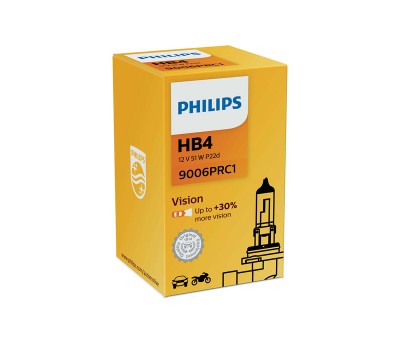 Галогеновая лампа Philips Vision HB4 +30% - 9006PRC1