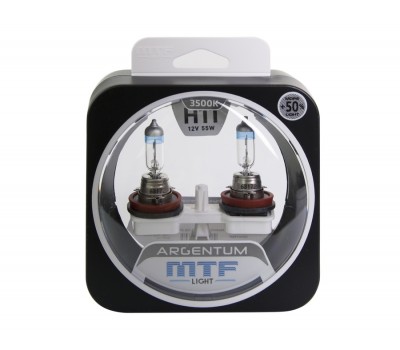 MTF Light. Лампы галогенные H5A1211 H11 12V 65W ARGENTUM +50%