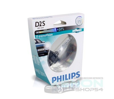 Ксеноновая лампа D2S Philips X-treme Vision (+50%) - 85122XVS1