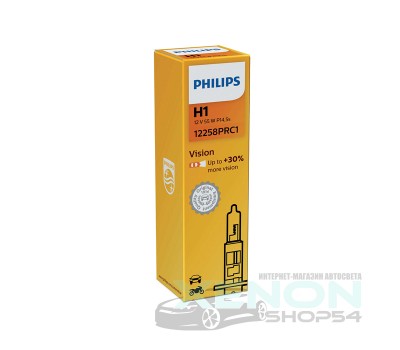 Галогеновая лампа Philips Vision H1 +30% - 12258PRC1