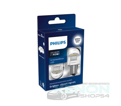 Светодиодные лампы P21W Philips X-treme Ultinon LED gen2 - 11498XUWX2