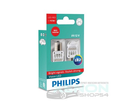 Светодиодные лампы P21W Philips Vision LED - 12839REDX2